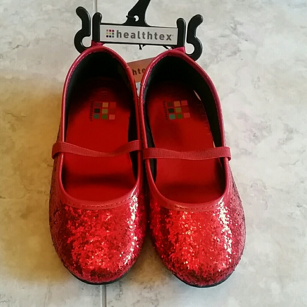 Healthtex Sparkly Red Girls Shoes - Size 11 - NWT
