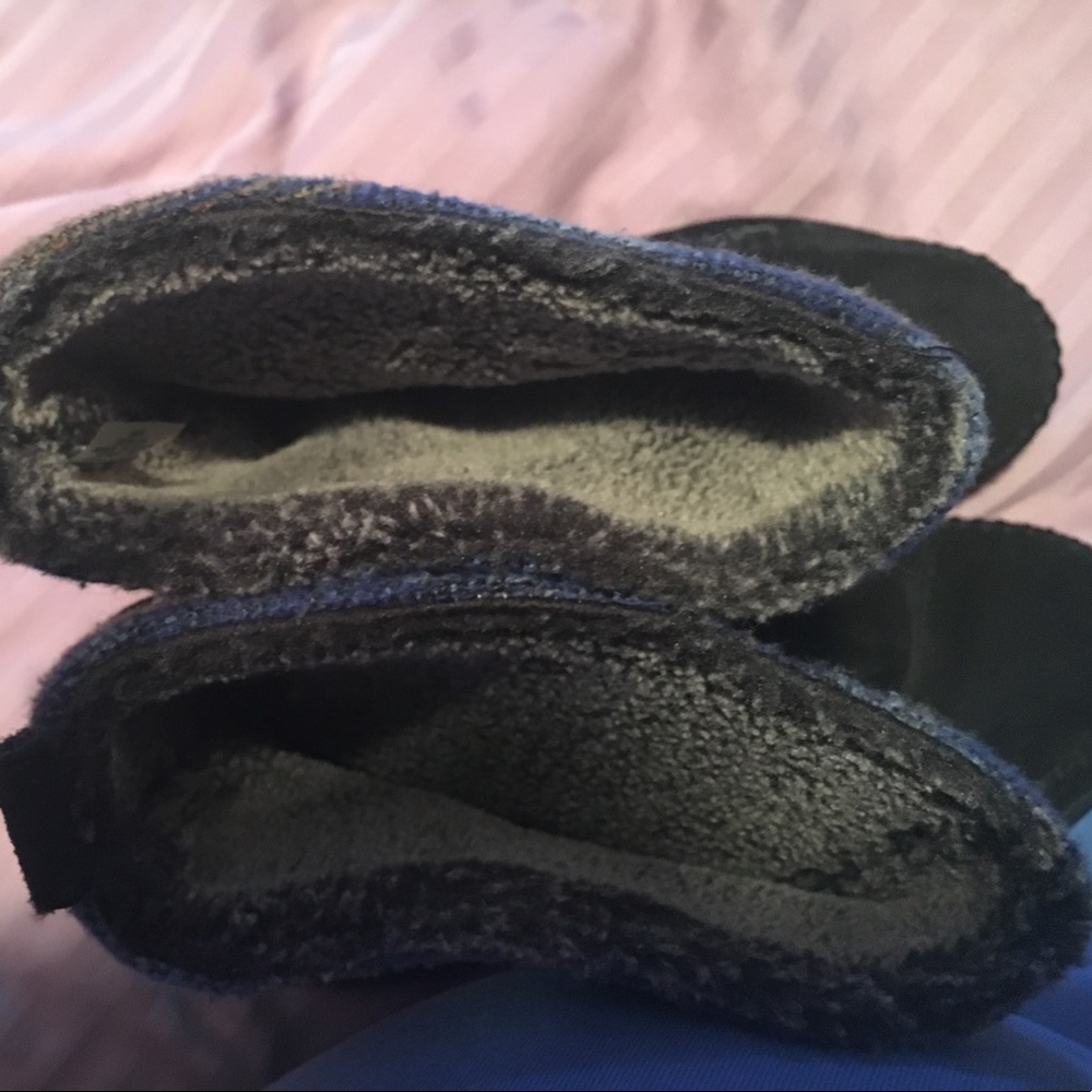 Barely worn black suede boots