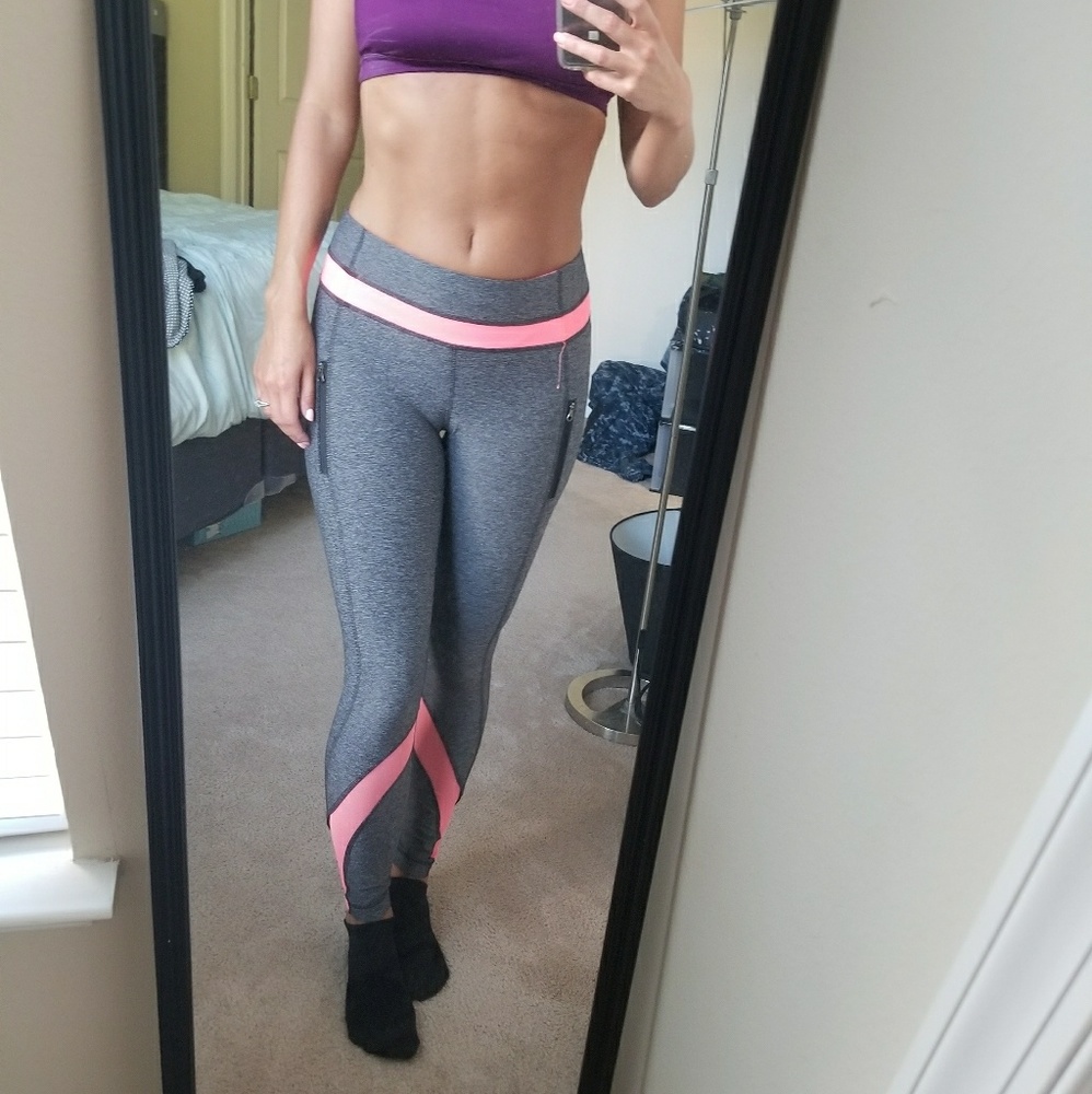 Lululemon Pink and Grey Leggings