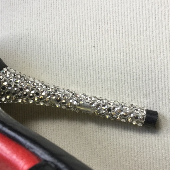 Neda black and rhinestone sling back heels - Picture 7 of 8