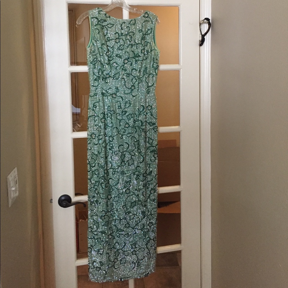 Vintage Beaded sleeveless to the floor dress