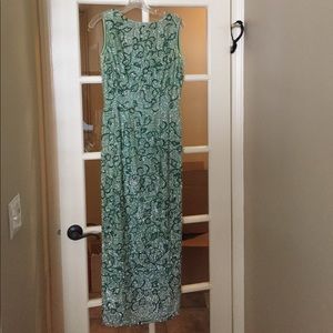 Vintage Beaded sleeveless to the floor dress