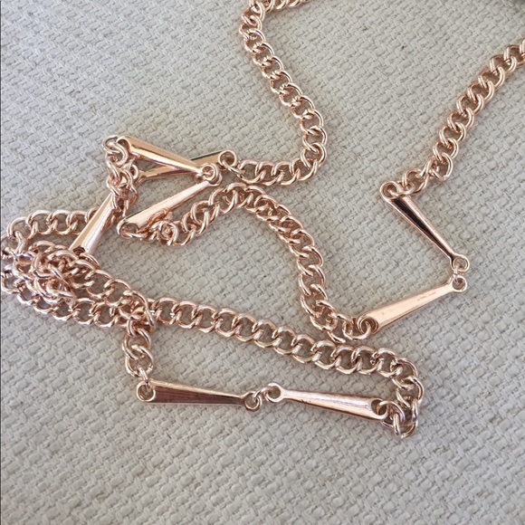 Rose gold long chain necklace - Picture 3 of 3
