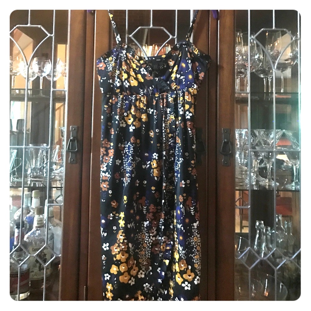 NWOT H&M satin Floral babydoll dress
