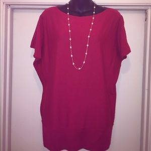 FIRE ENGINE RED DOLMAN STYLE TOP FROM THE LIMITED