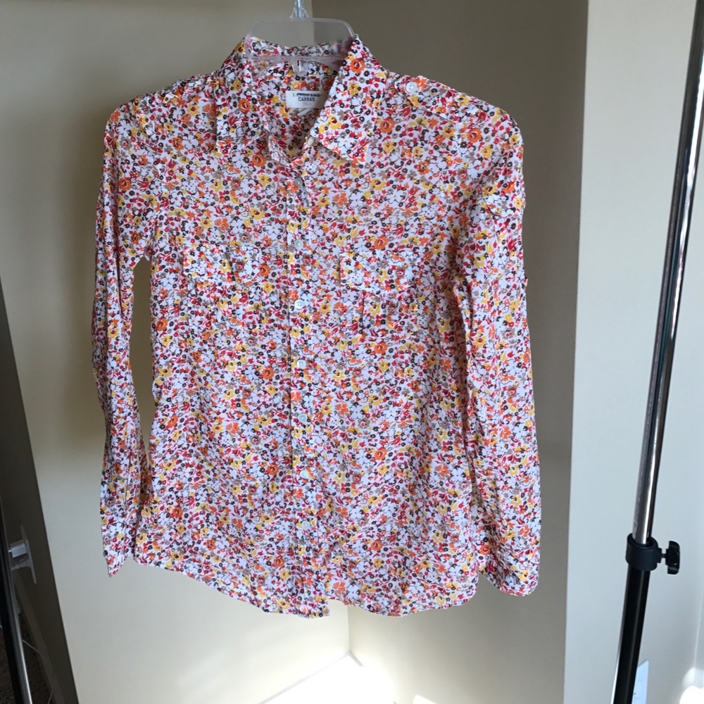 Bring on the flowers button down shirt.