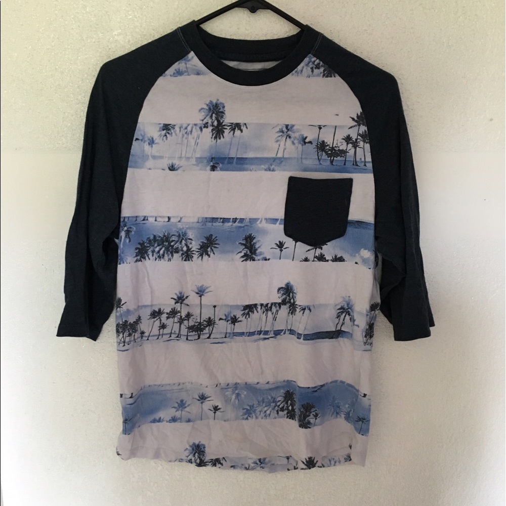 Blue crown baseball tee