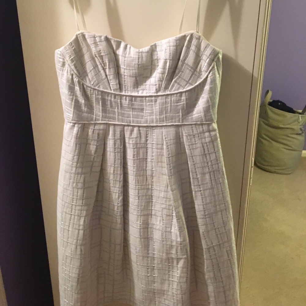 White strapless BCBG dress