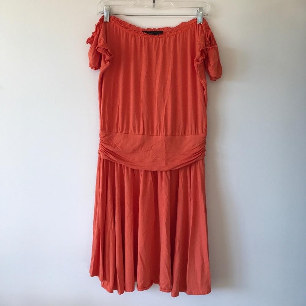 BCBG off the shoulder dress!