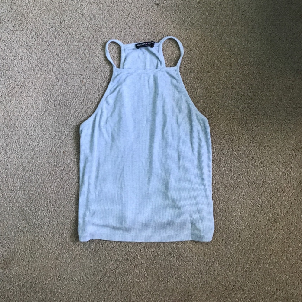 Baby Blue Ribbed Brandy Tank