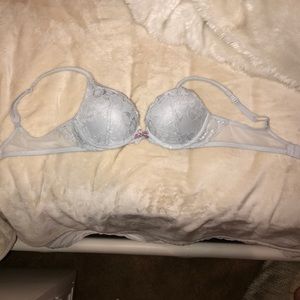 Baby Blue Lace Body By Victoria Push-Up Bra