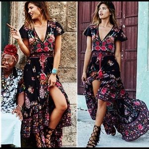 Topbnt flowing floral dress