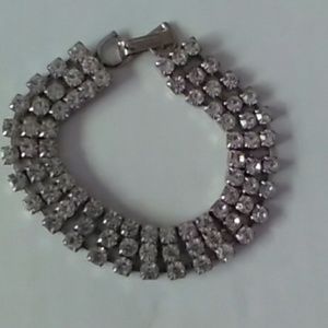 Vintage Clear Rhinestones Bracelet