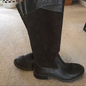 Genuine leather sturdy warm boots