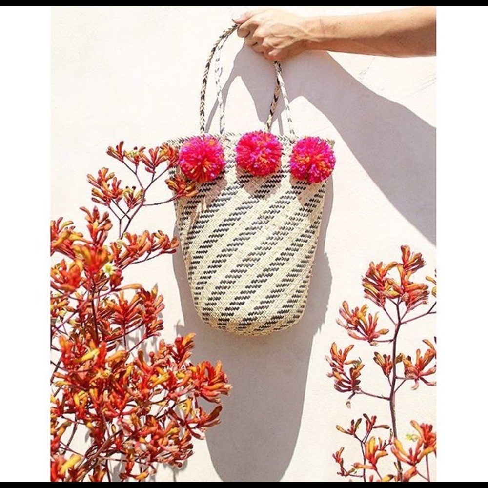 NEW Brunna Beach Straw Bag, Beach Bag