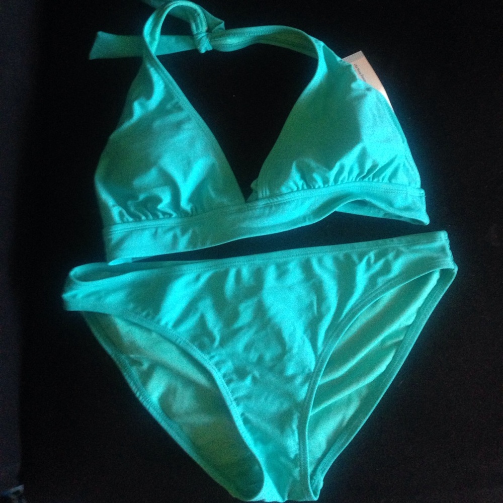 NWT teal halter bikini