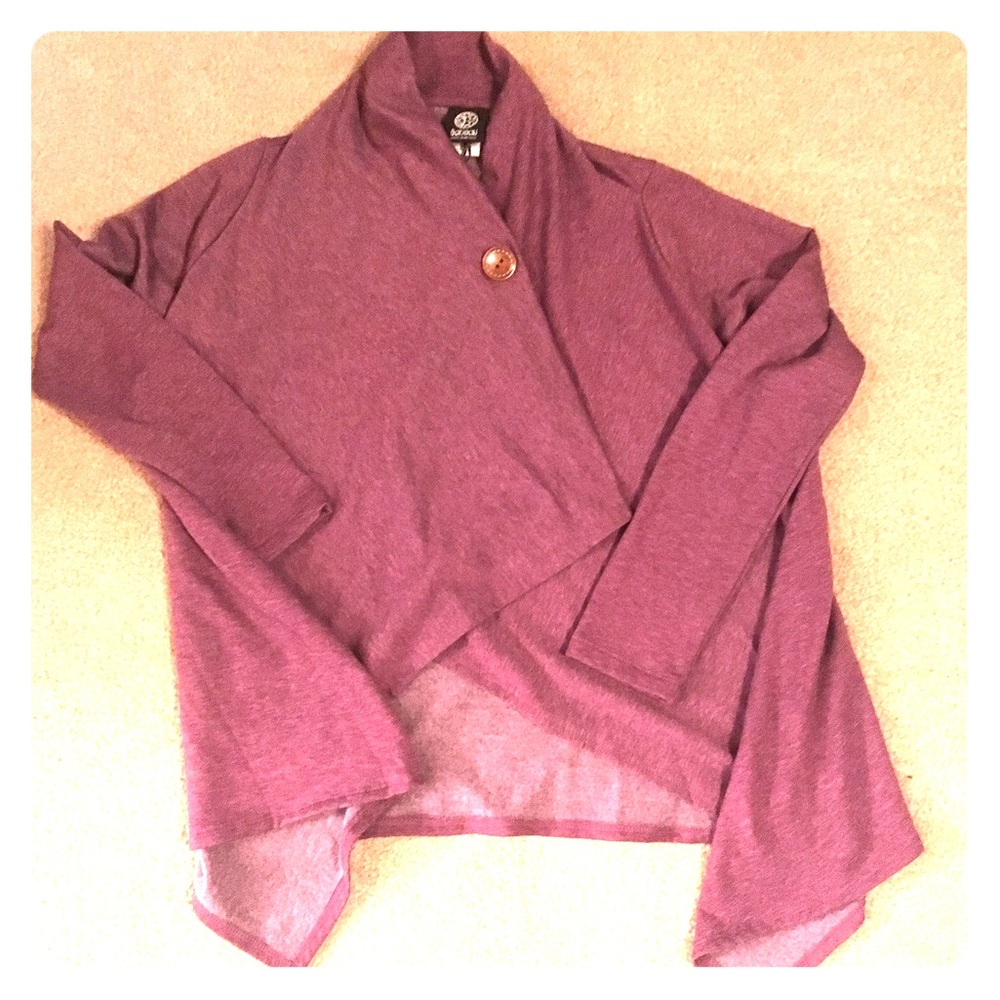 Bobeau one button cardigan