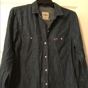Hollister denim shirt.