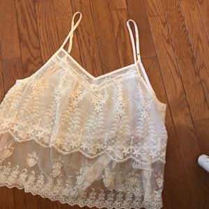 American Eagle sheer lace tank top