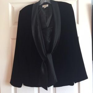 Talbots beautiful black velvet & silk blazer.