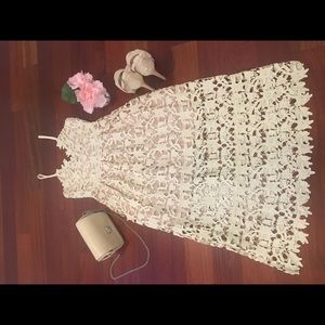 A elegant lace dress.