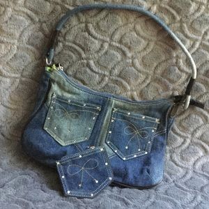 Bags - Denim pocket book with matching change purse. Bags - Denim pocket book with matching change purse.