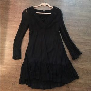 Free People Black Lace Dress
