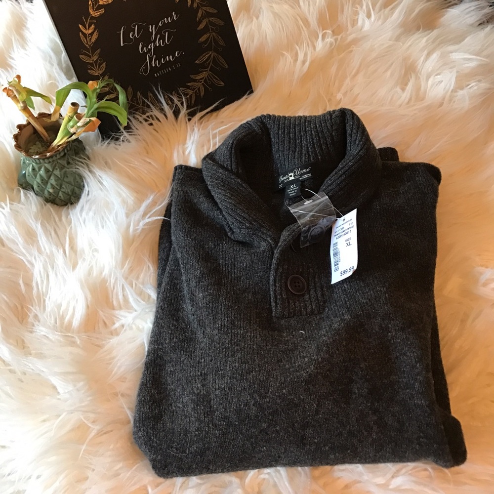 Men's warehouse long sleeve fleece Men's sweater