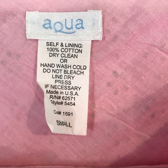 Aqua Pink Eyelet Skirt pleated mini size small - Picture 3 of 3
