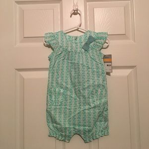 Carter's Romper-mint green with whale print