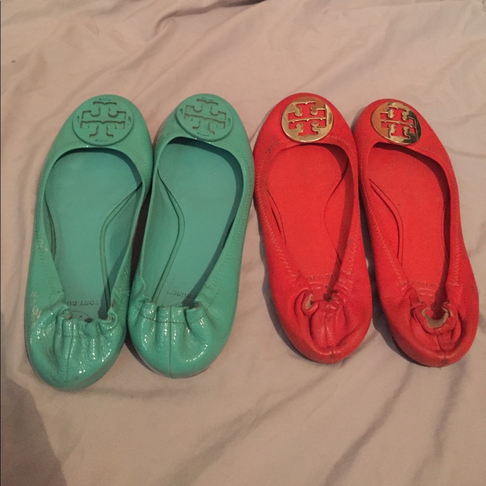 (2) pairs of Tory Butch flats. $40 each