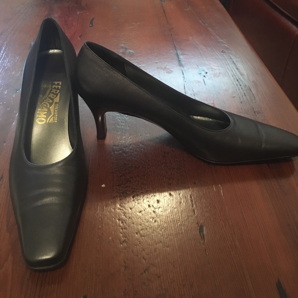 Salvatore Ferragamo Square Toe Pumps