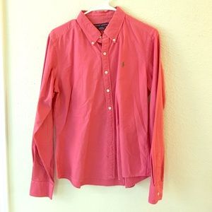 Ralph Lauren Slim Fit. Sz 12. Pink button down.
