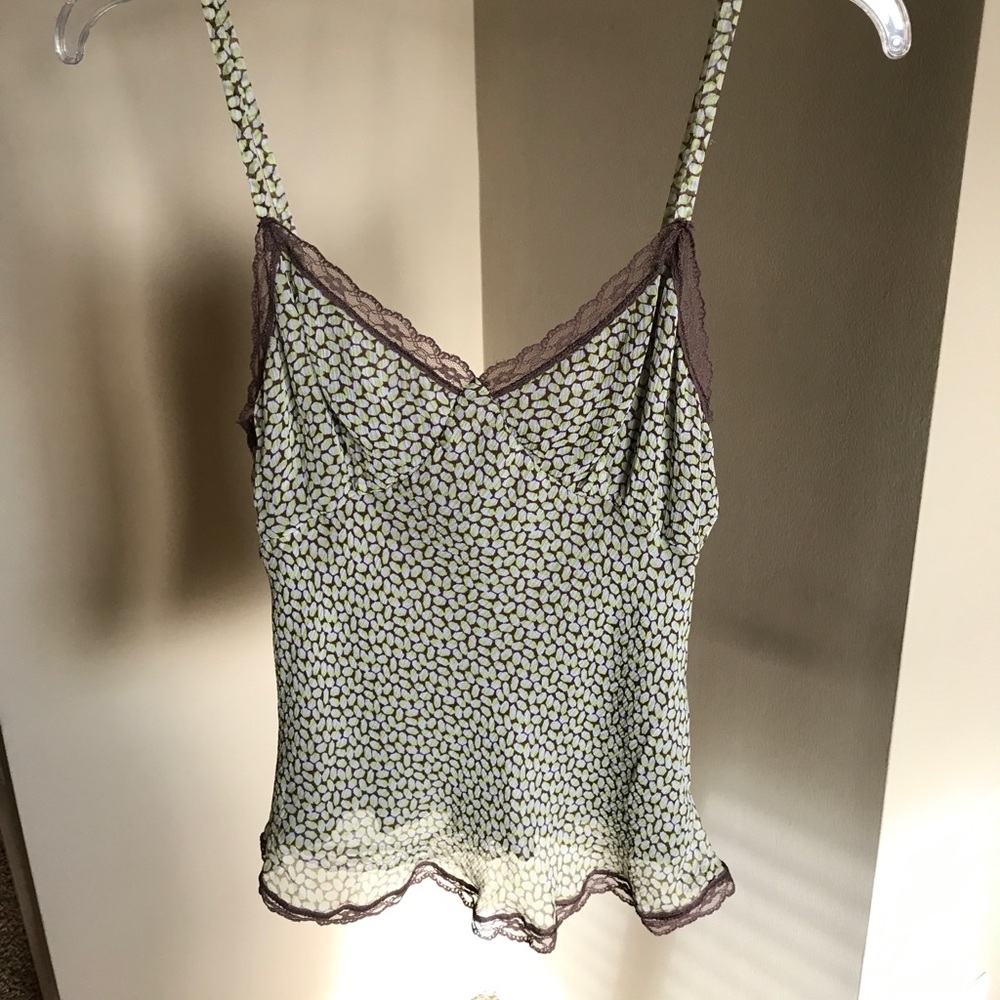 Sexy cami that can be worn with a cardigan.