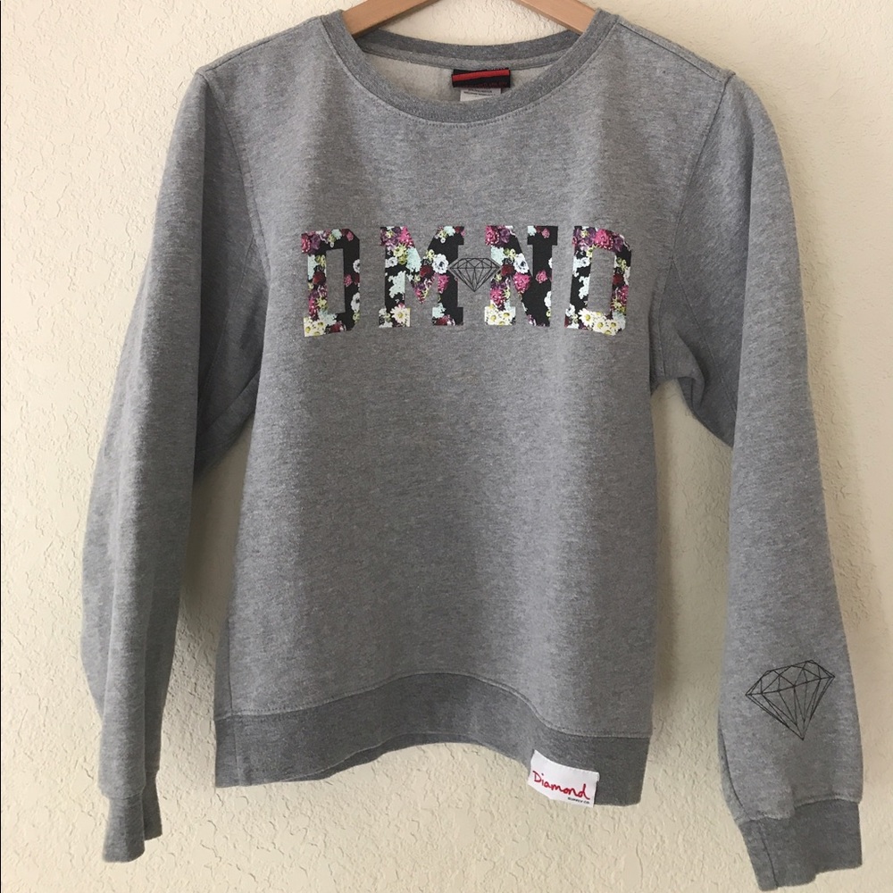 Diamond Supply Co. 'DMND' Floral Print Crewneck