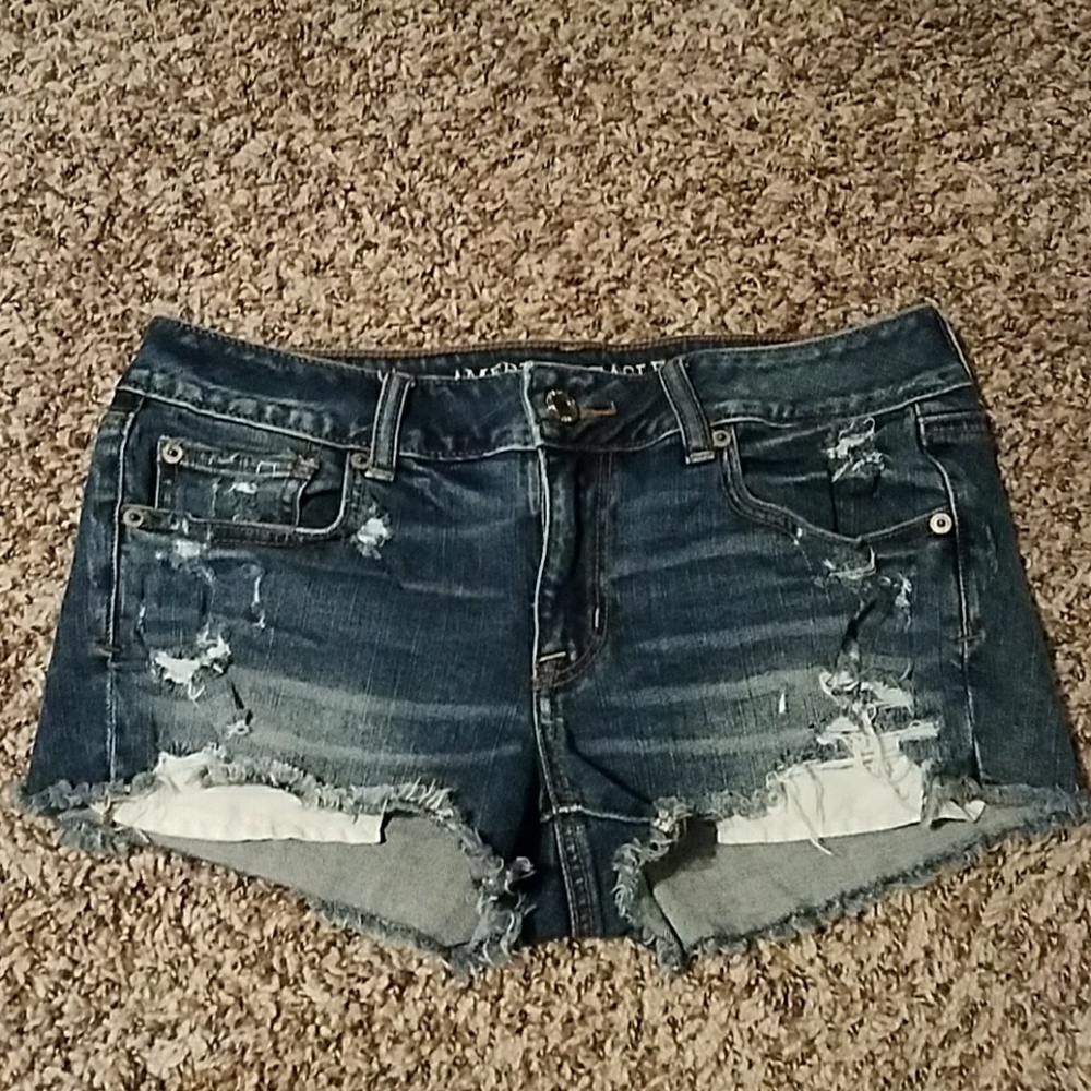 American Eagle distressed jean shorts