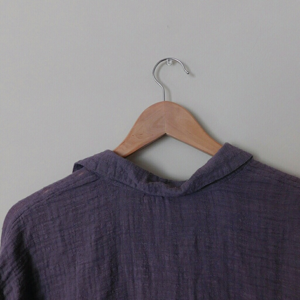 *SOLD* Free People Gray Button Down Blouse - Picture 6 of 7