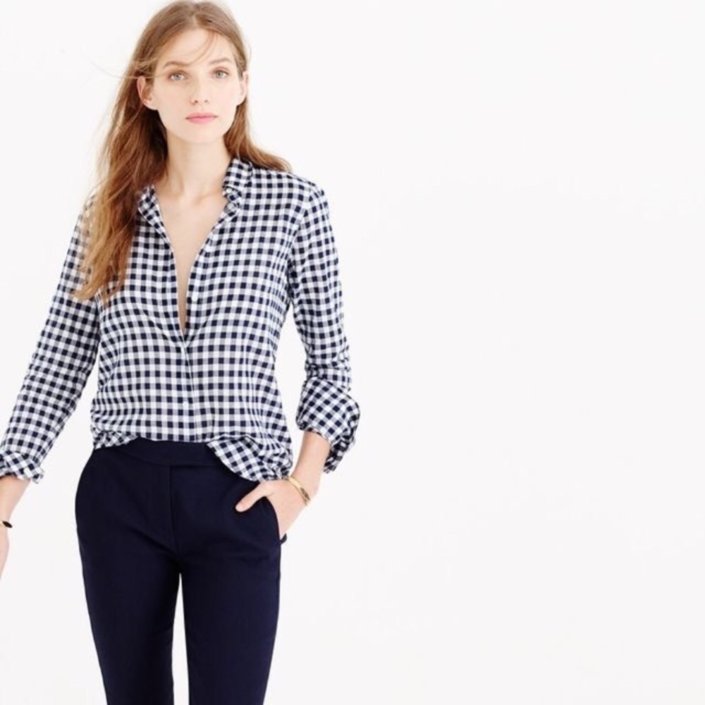 J Crew Gingham Boy Shirt