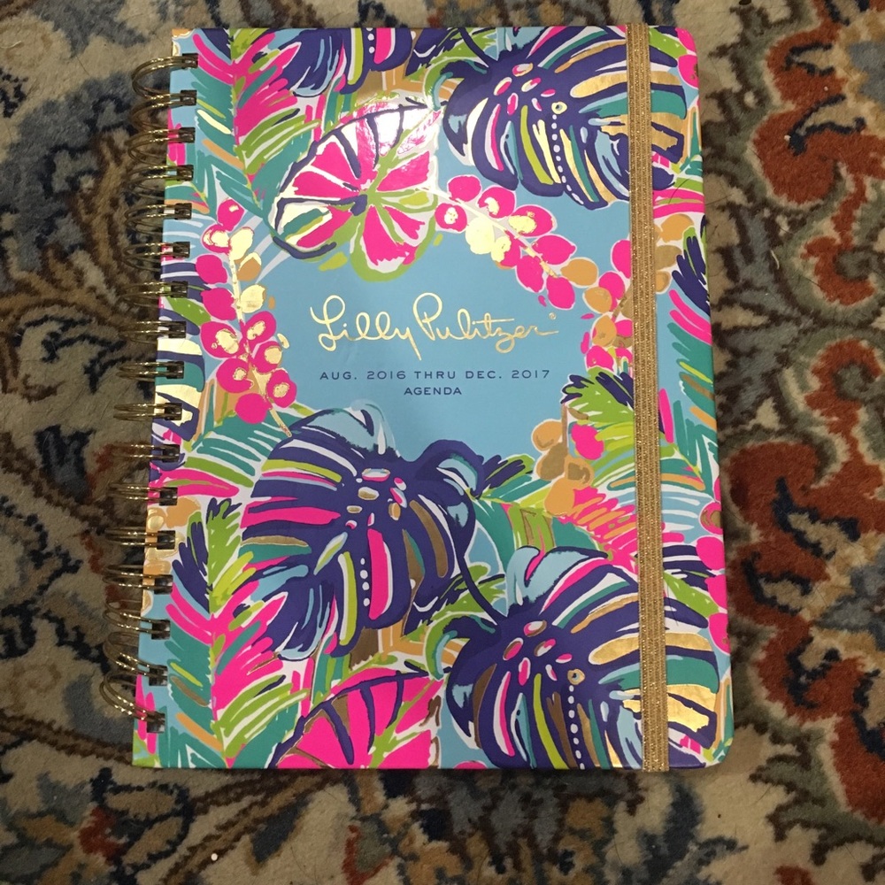 NWT Lilly Pulitzer hard cover/spiral agenda
