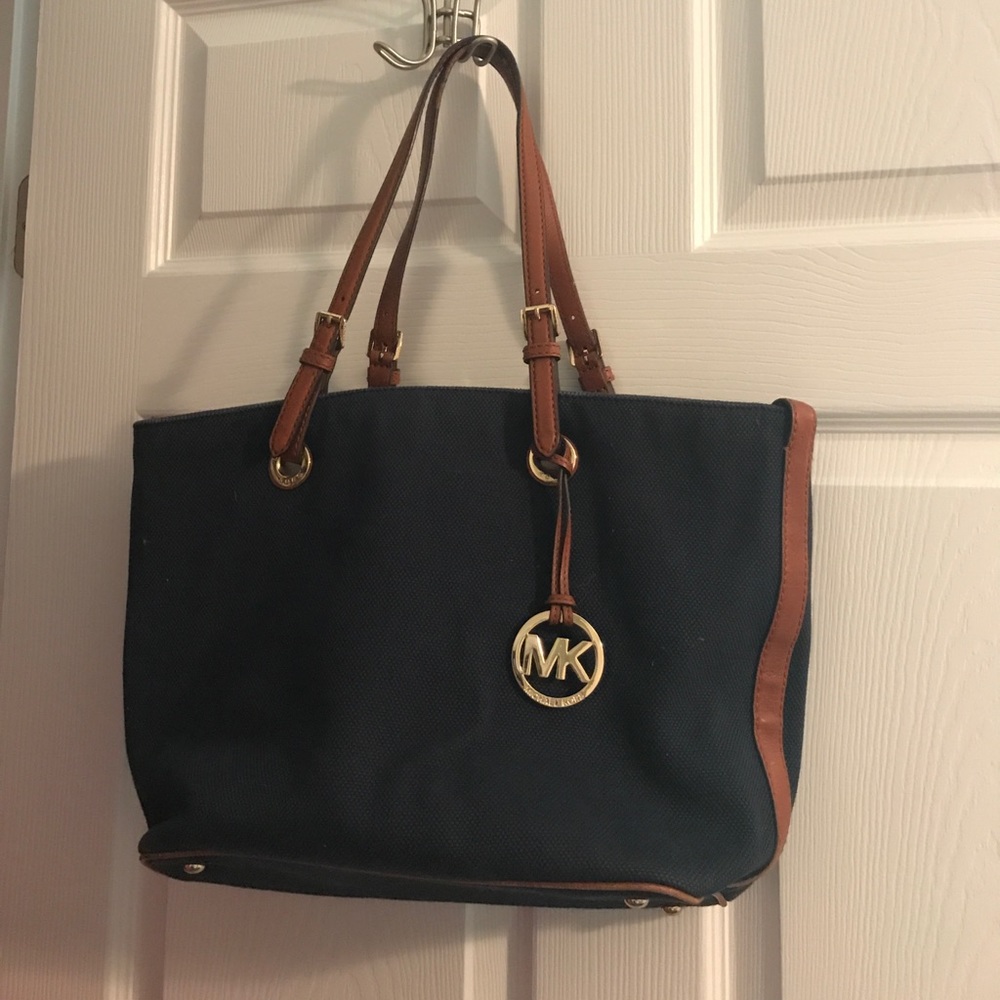 Navy & Brown Michael Kors Purse