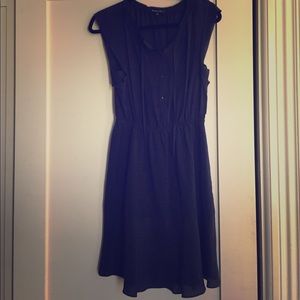 Navy silk dress