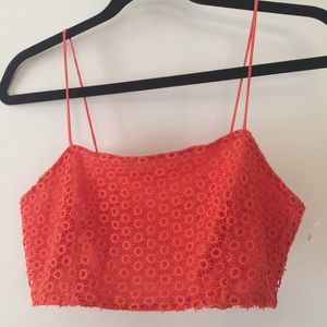 Topshop crochet bralette US 8 orange 🍊