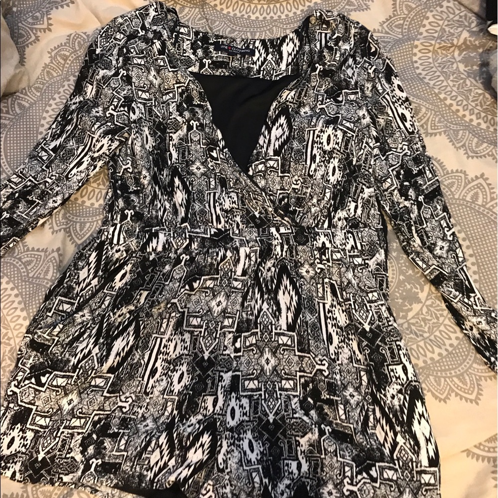 Black & white romper