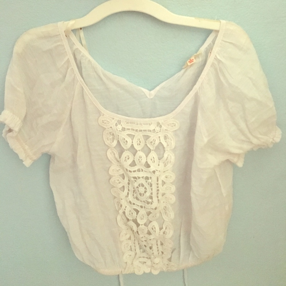 White light crop top