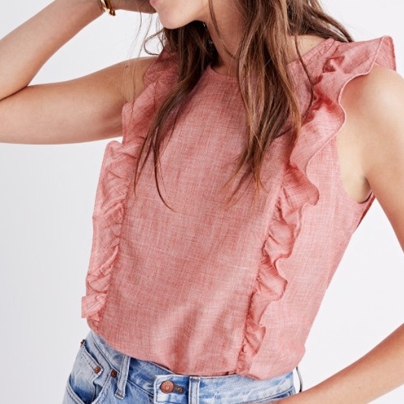 Madewell Bellflower Ruffle top - Picture 2 of 3