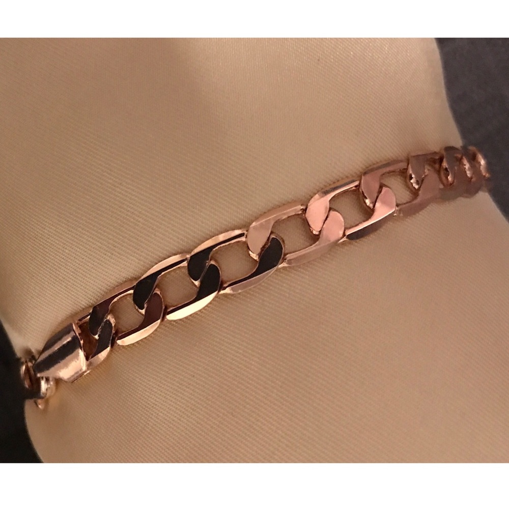 18k Rose Gold Chain Link Bracelet