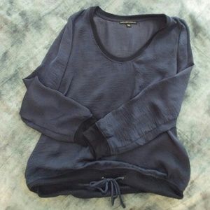 Harlowe & Graham navy blouse