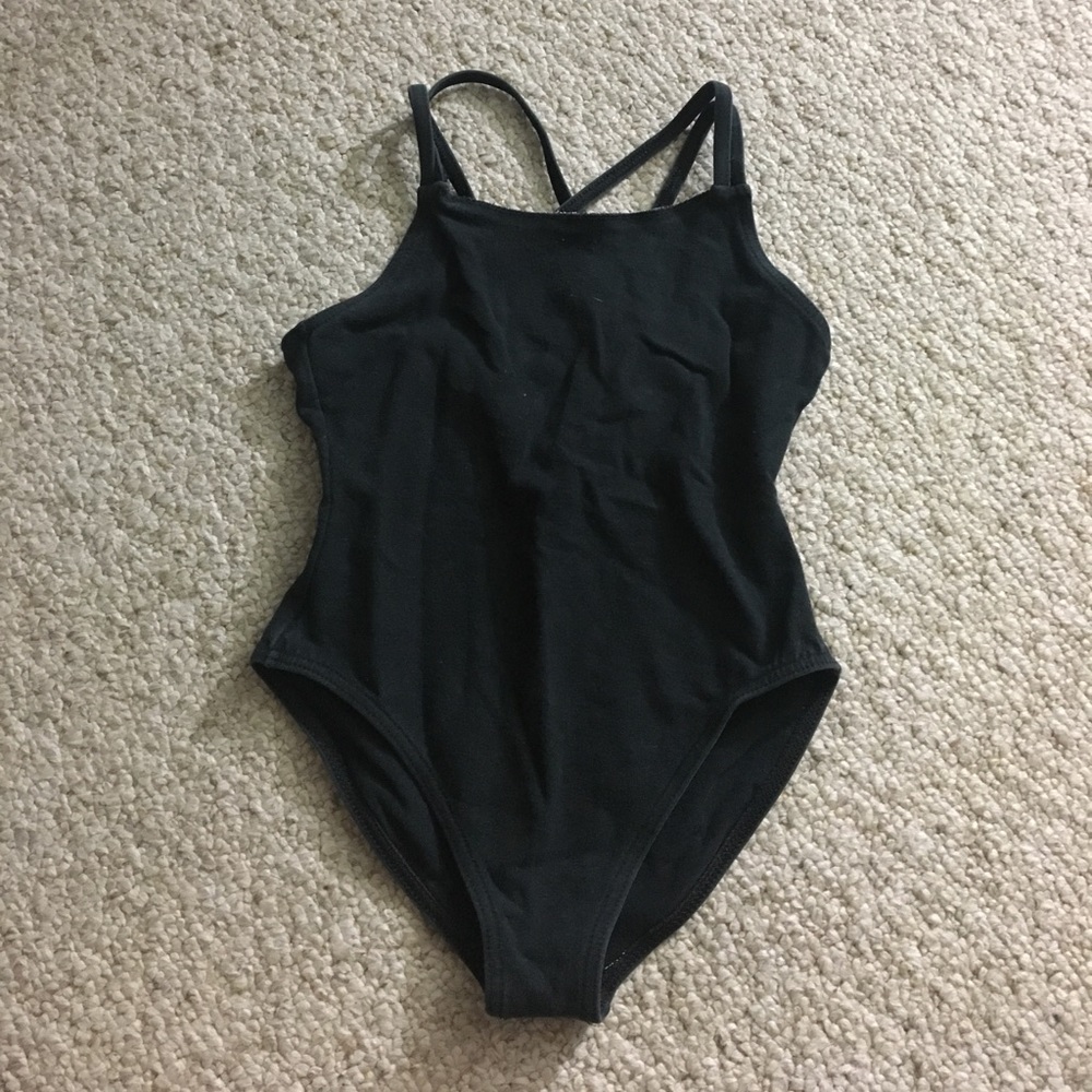 Black strappy bodysuit / leotard