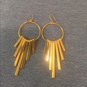 Anthropologie gold dangle earrings
