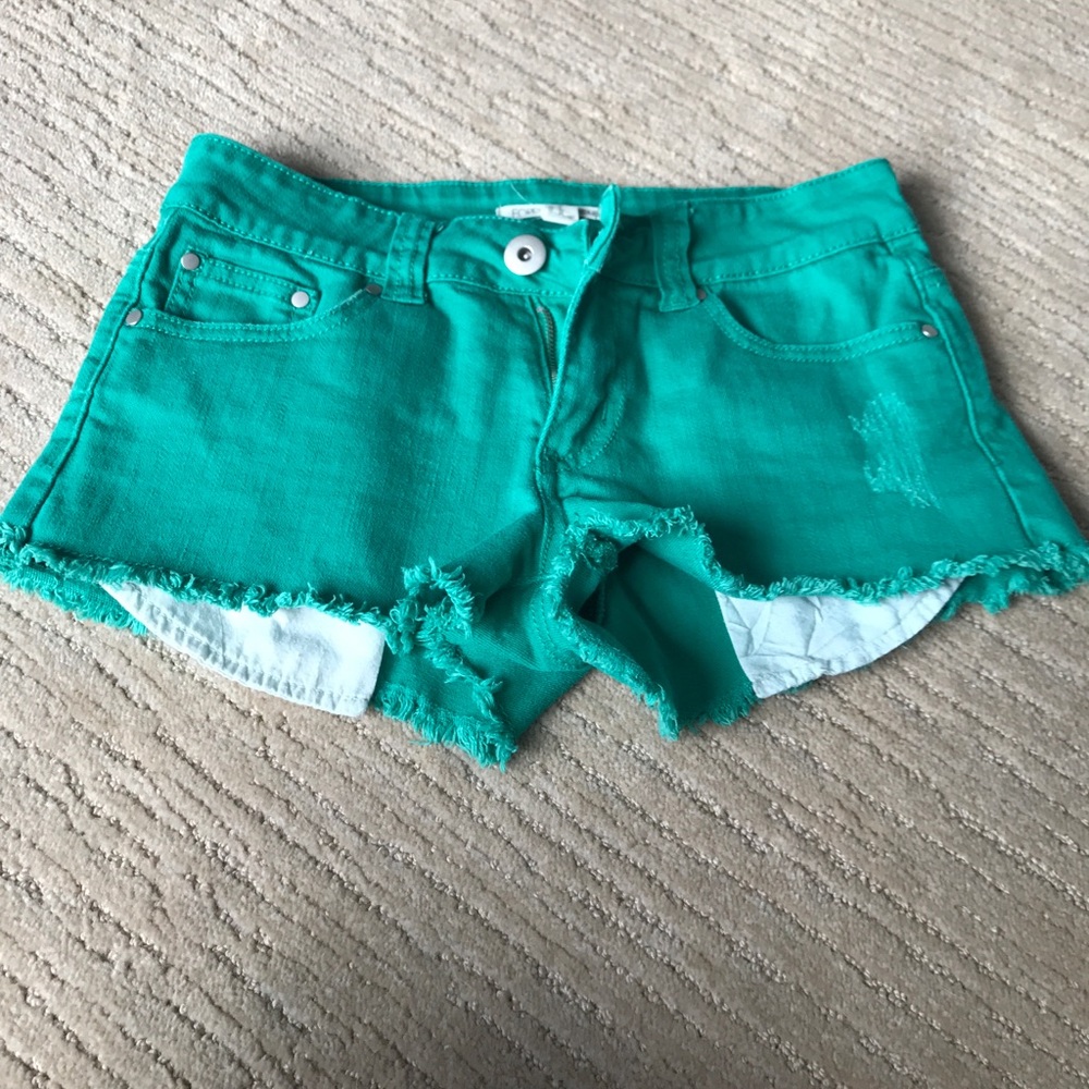 Forever 21 Green Jean Shorts